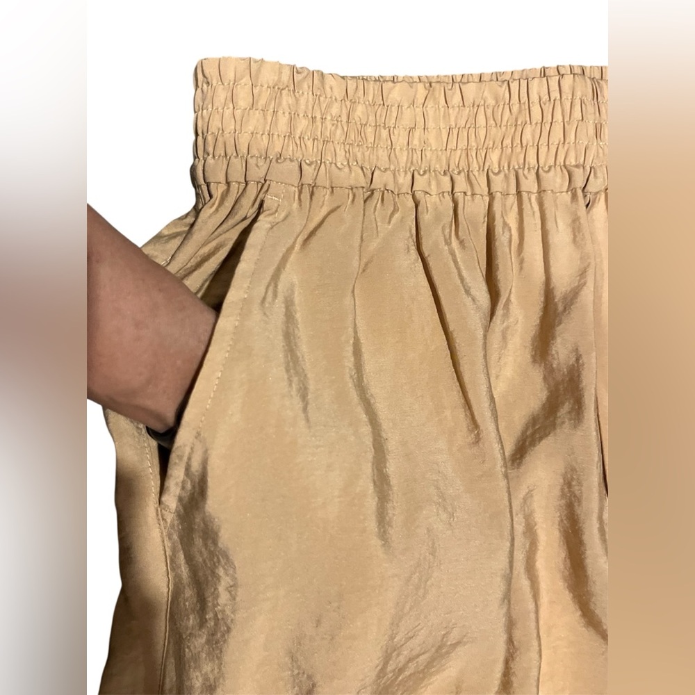 NWT For The Republic Tan Elastic Waist Wide Leg Pants Size Medium - Picture 6 of 14